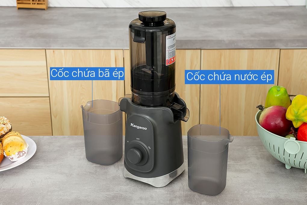 Máy ép chậm Kangaroo KGSJ15M1G Màu Ghi đen