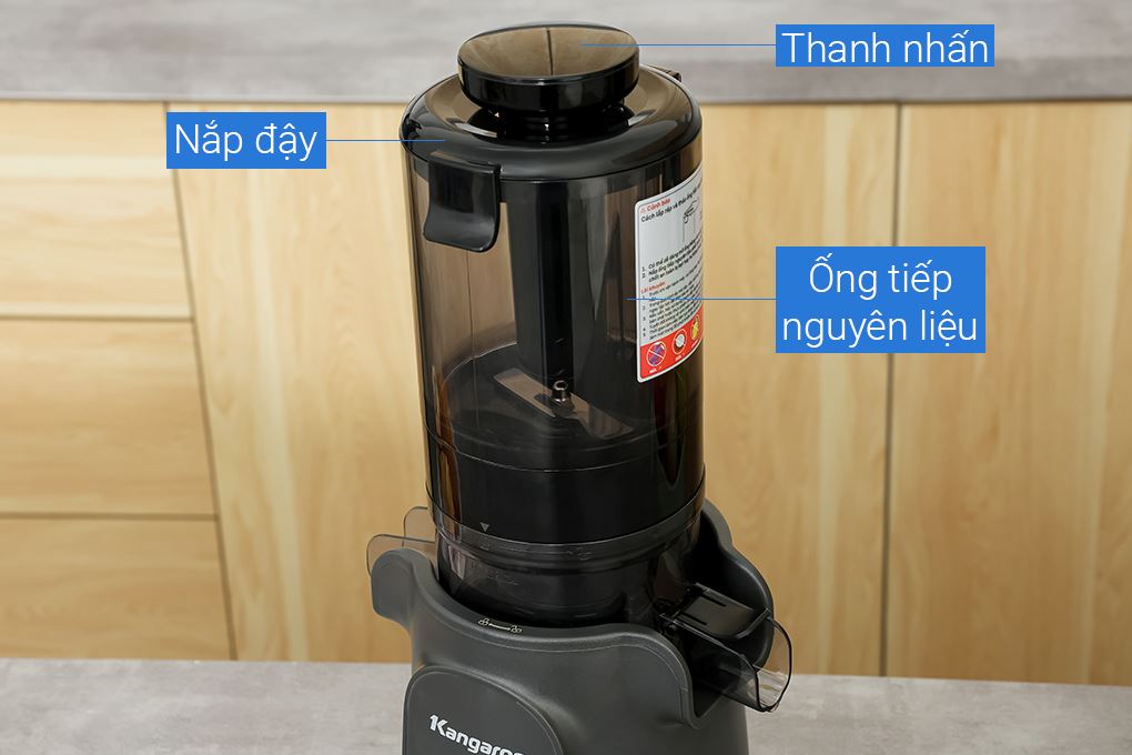 Máy ép chậm Kangaroo KGSJ15M1G Màu Ghi đen