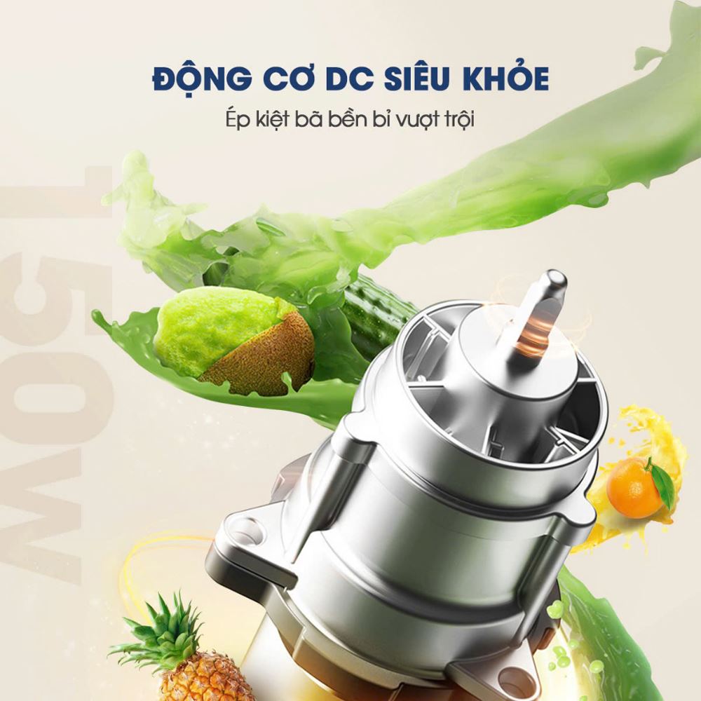 Máy ép chậm Kalite KSJ569 Màu Màu be