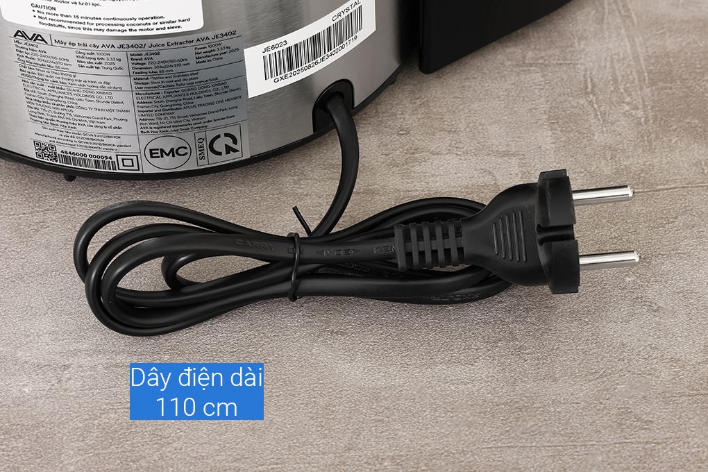 Máy ép trái cây AVA JE3402 Màu Đen