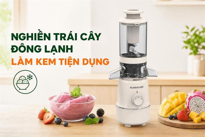 Máy ép chậm Sunhouse SHD5515 Màu Trắng - Kem