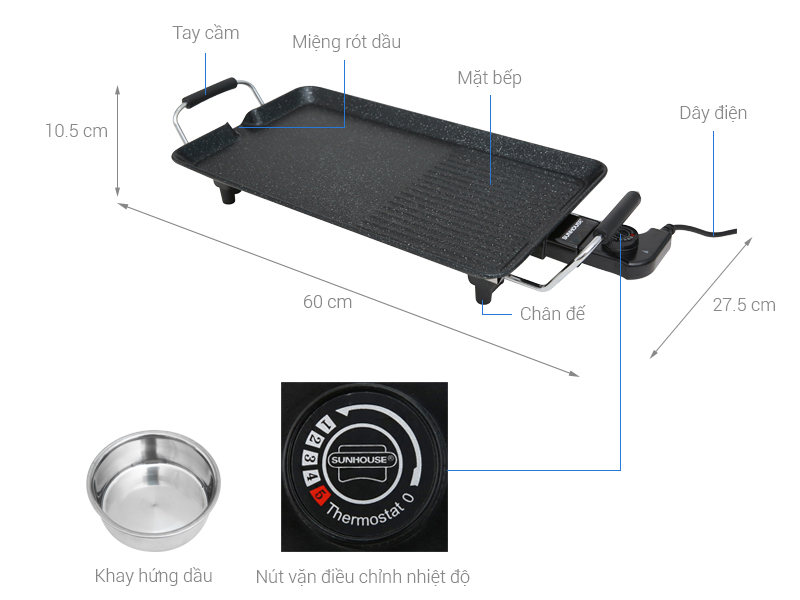 Bếp nướng điện Sunhouse SHD4600