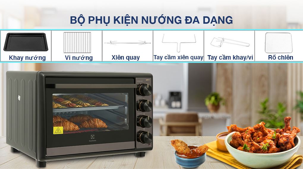 Lò nướng Electrolux EOT4022XFG 40 lít - Phụ kiện Lò nướng Electrolux EOT4022XFG 40 lít - Phụ kiện