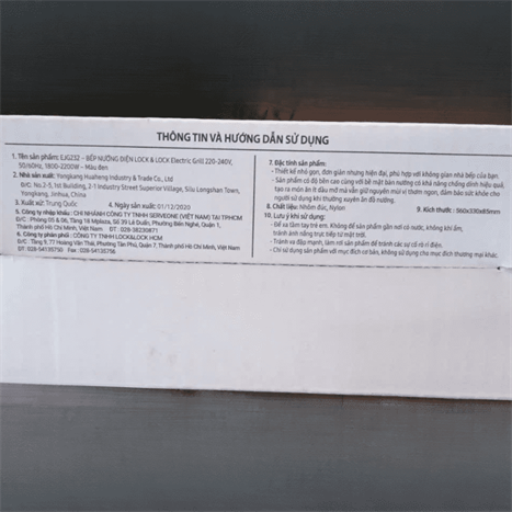 Bếp nướng điện Lock&Lock EJG232 Màu Đen