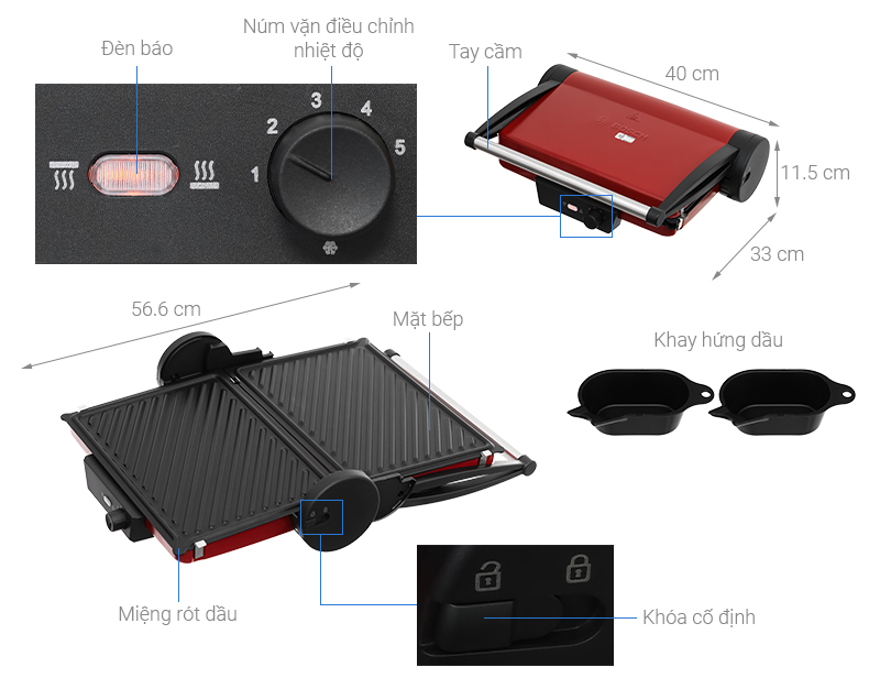 Bếp nướng điện Bosch TCG4104