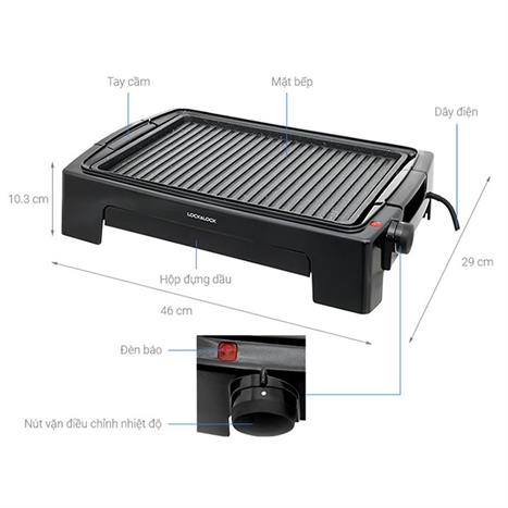 Bếp nướng điện Lock&Lock EJG221 Màu Đen