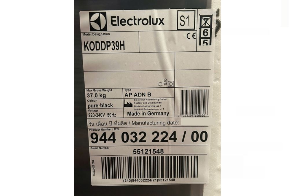Lò nướng âm Electrolux KODDP39H 71 lít Màu Đen