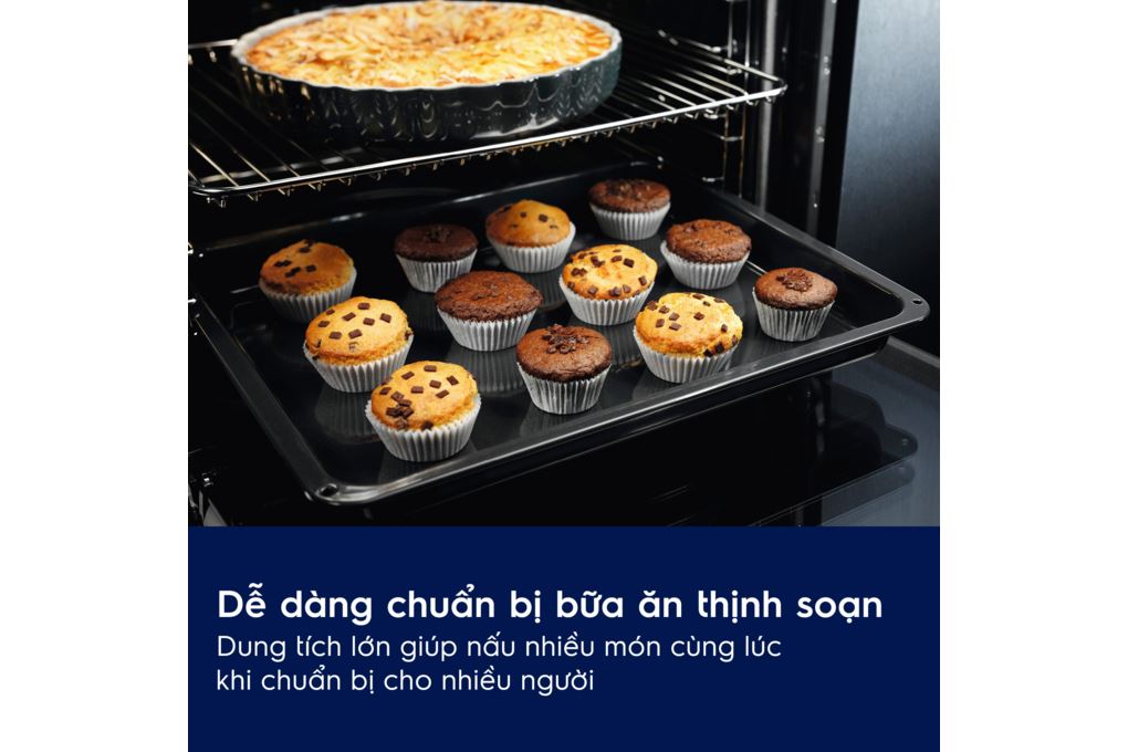 Lò nướng âm Electrolux KOHHE00BX 65 lít Màu Bạc