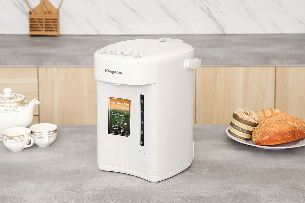 Bình thuỷ điện Kangaroo KGT32G 3.2 lít Màu Trắng