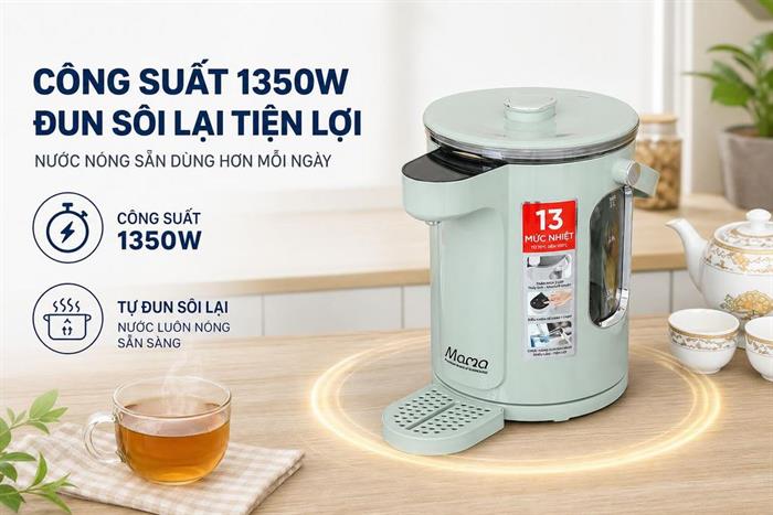 Bình thủy điện Sunhouse SHD1445 3 lít Màu Xanh ngọc
