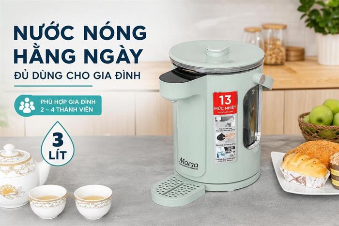 Bình thủy điện Sunhouse SHD1445 3 lít Màu Xanh ngọc