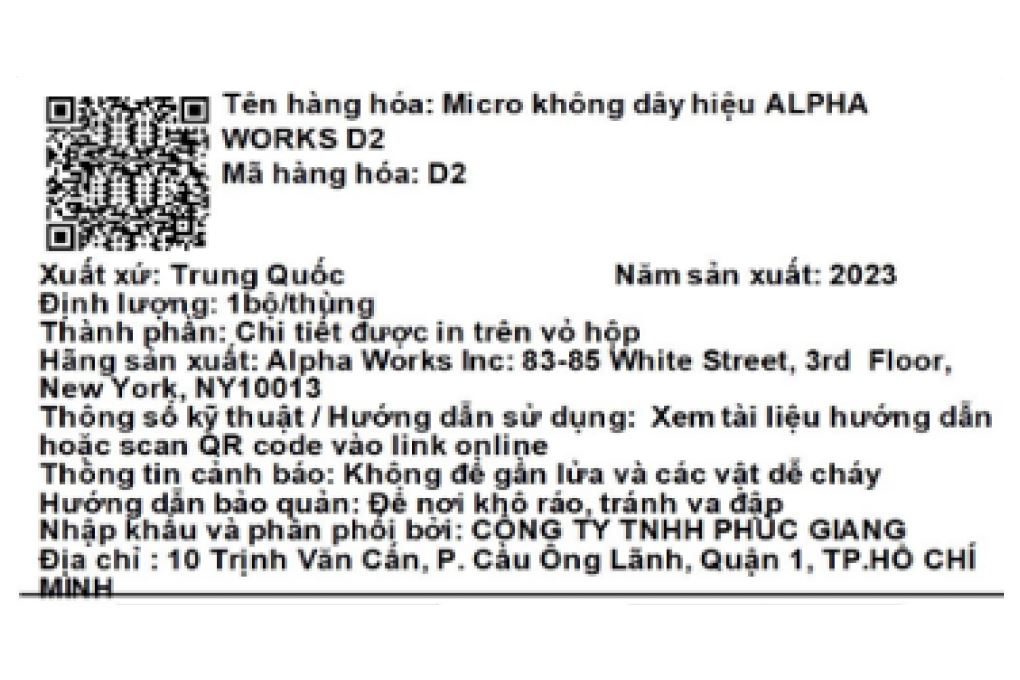Cặp micro không dây Alpha Works D2 Màu Đen