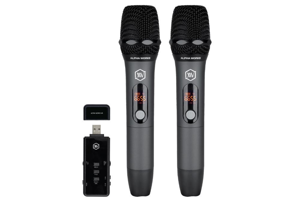 Cặp micro không dây Alpha Works AW-A6 Màu Đen