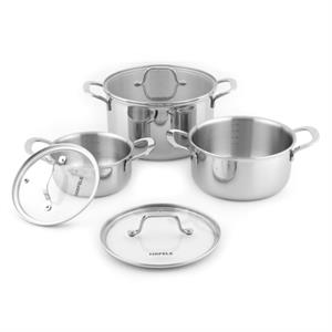 img Bộ 3 nồi inox 3 đáy nắp kính Hafele HS-CW3WX (535.44.159)