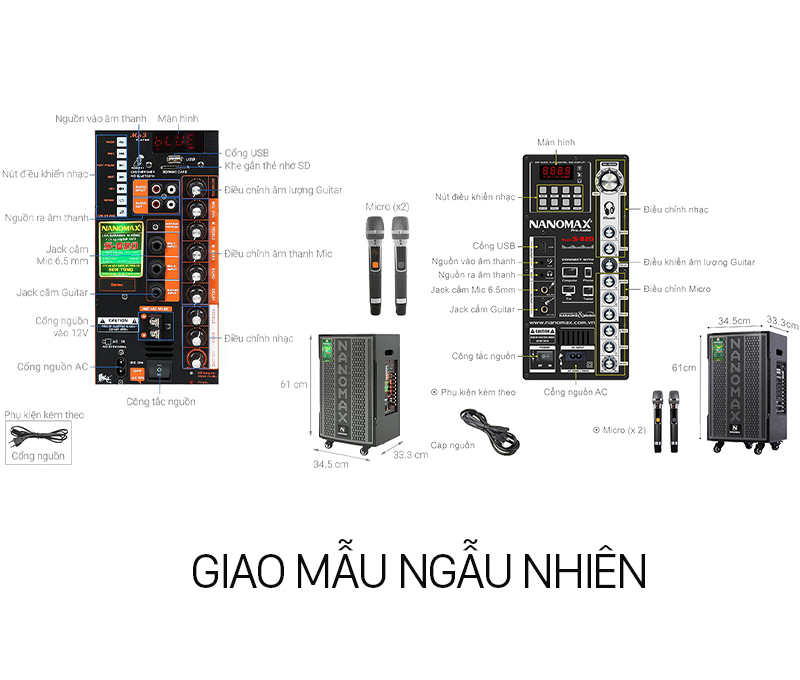 Loa kéo karaoke Nanomax S-820 400W