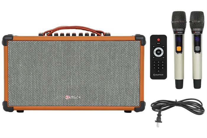 Loa karaoke xách tay Sumico BT-S52 100W Màu Nâu
