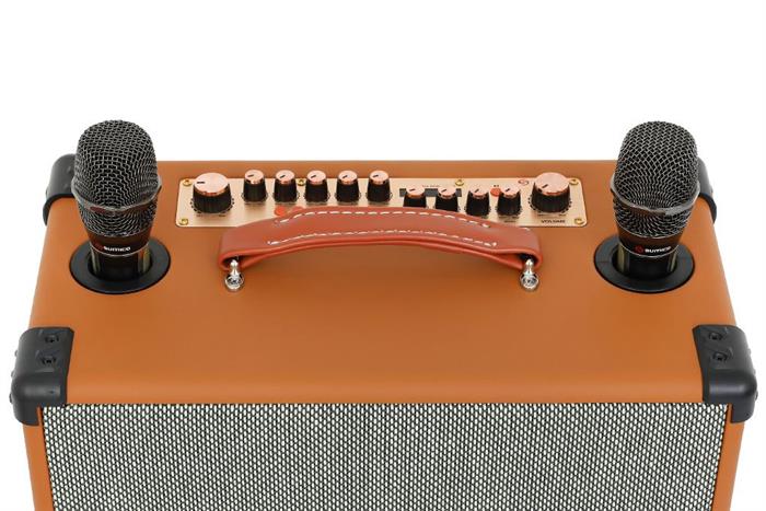 Loa karaoke xách tay Sumico BT-S52 100W Màu Nâu