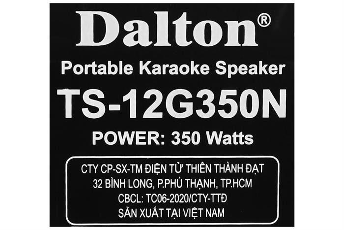 Loa kéo karaoke Dalton TS-12G350N 350W Màu Nâu