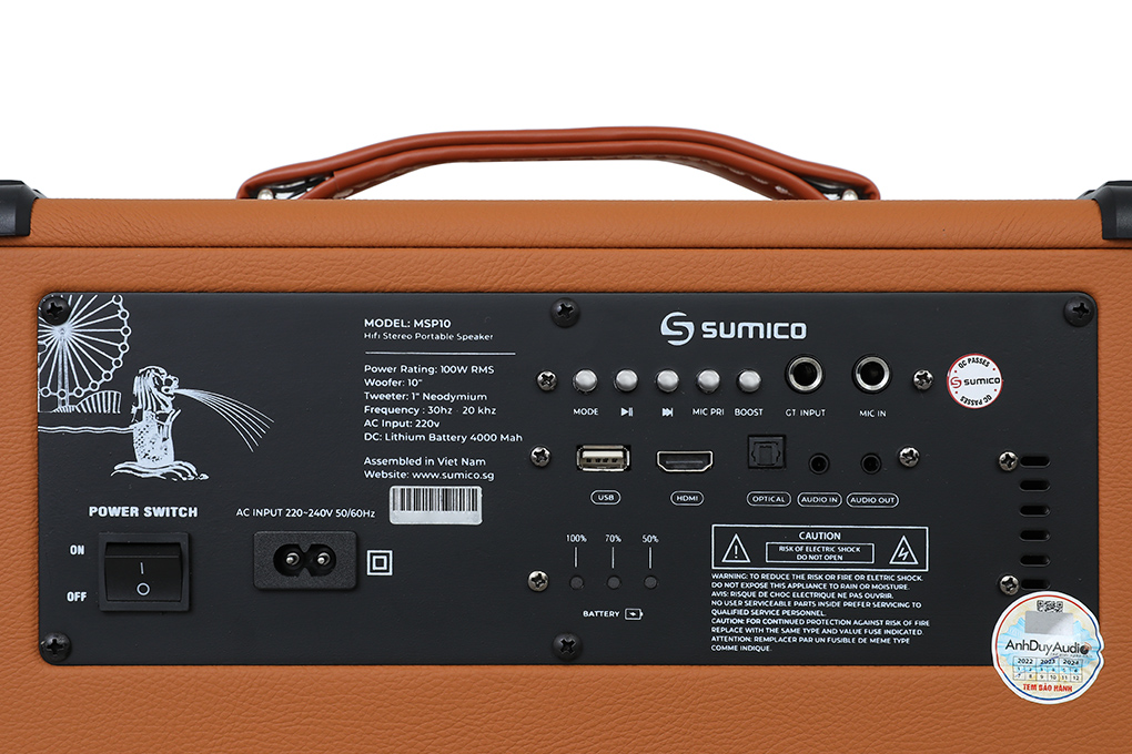 Loa karaoke xách tay Sumico MSP10A 100W - 7