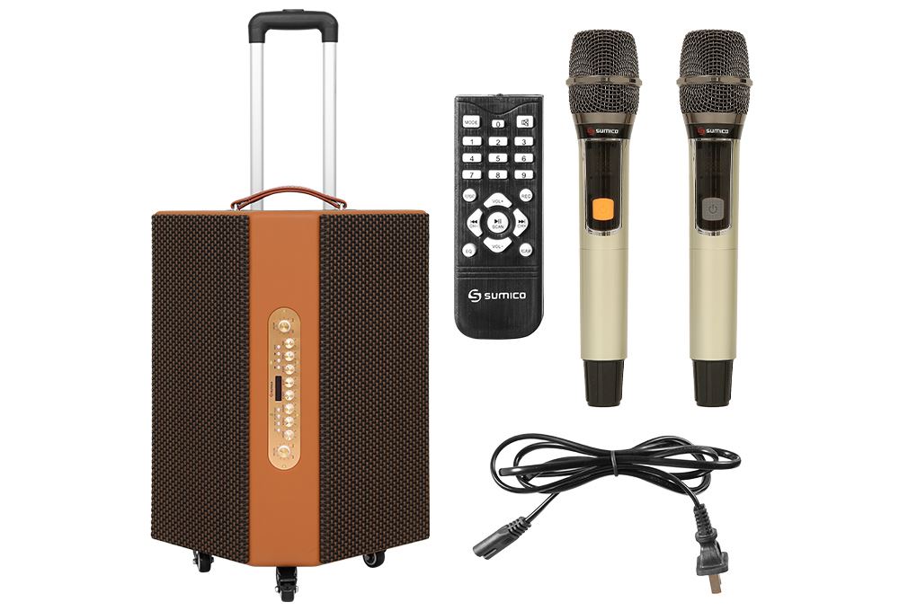 Loa kéo karaoke Sumico Hexagon Plus 250W Màu Nâu