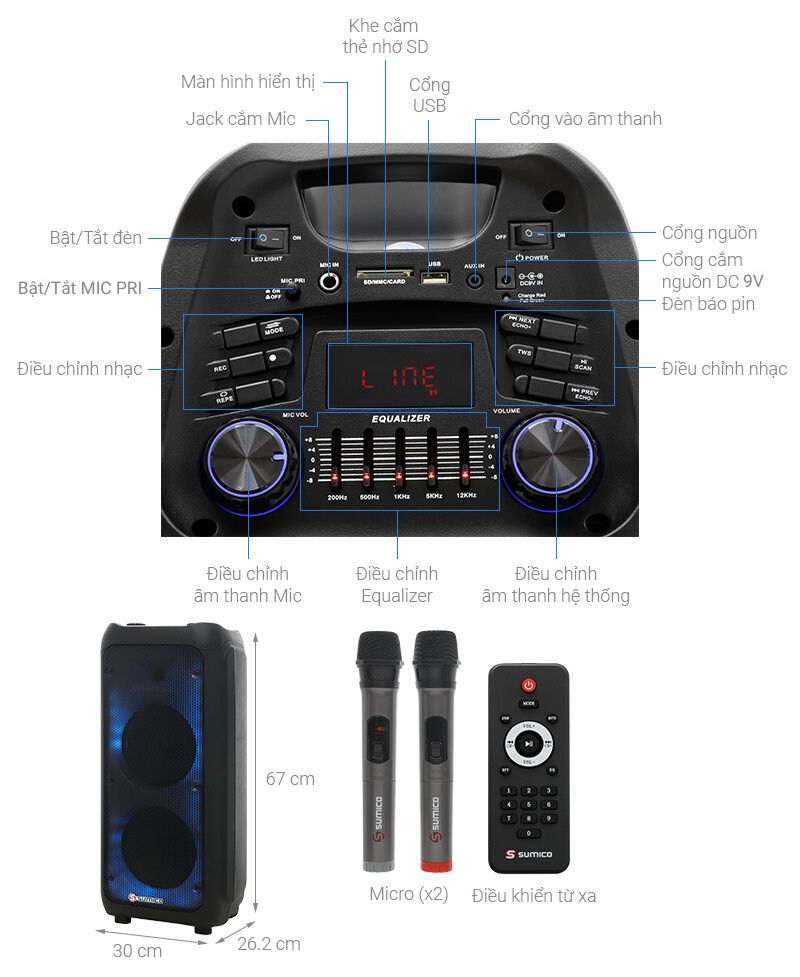 Loa karaoke Sumico SU802