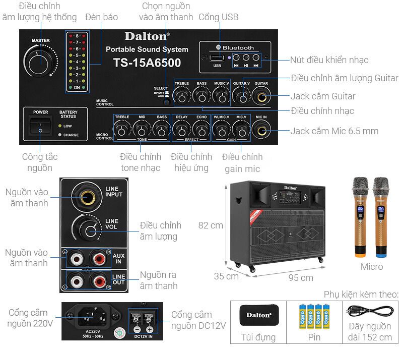 Dalton TS-15A6500 - giá tốt, chính hãng, có trả góp 0%