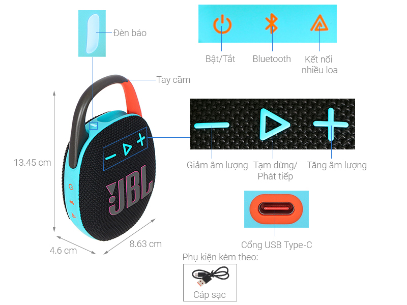 Loa Bluetooth JBL Clip 5