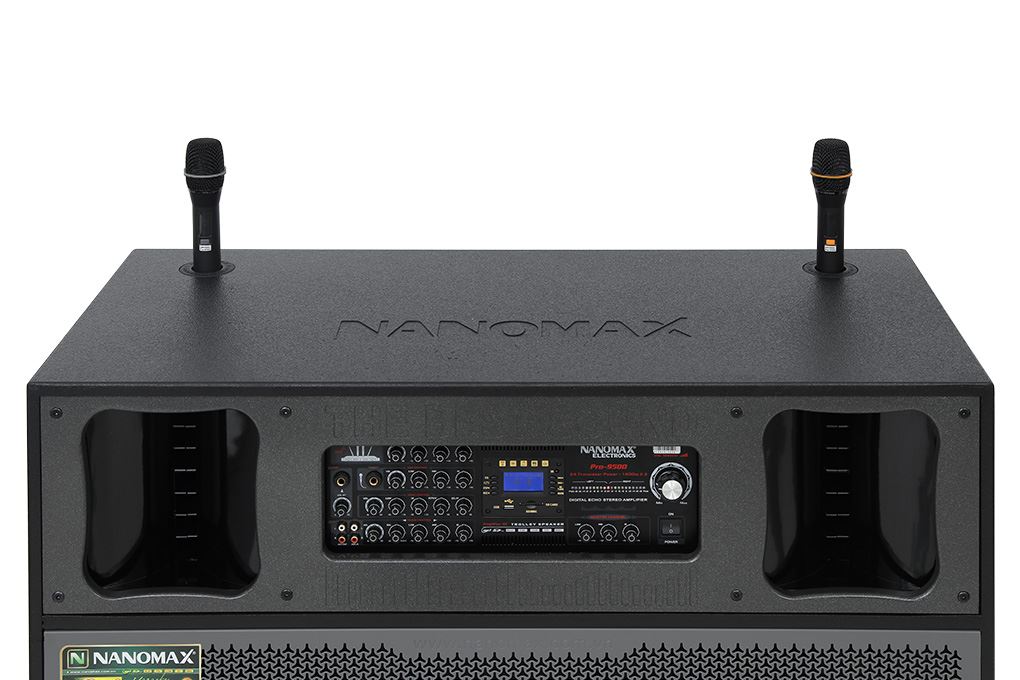 Loa kéo karaoke Nanomax Pro-9500 3600W Màu Đen - Xám