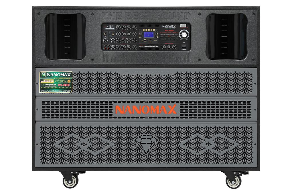 Loa kéo karaoke Nanomax Pro-9500 3600W Màu Đen - Xám