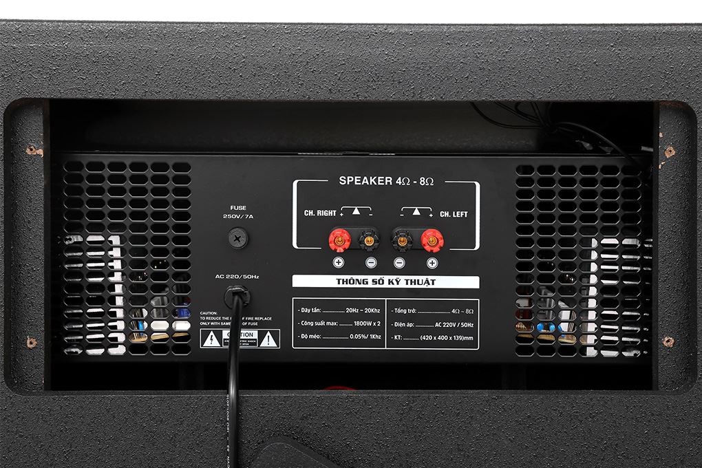 Loa kéo karaoke Nanomax Pro-9500 3600W Màu Đen - Xám