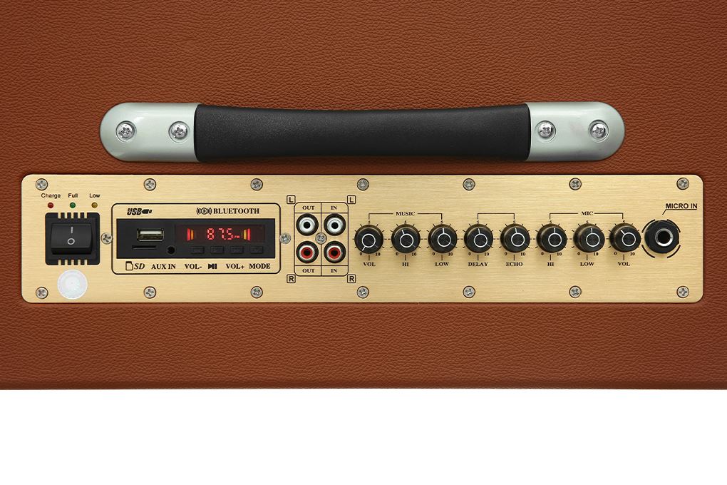 Loa karaoke xách tay Zenbos K-260 350W Màu Nâu