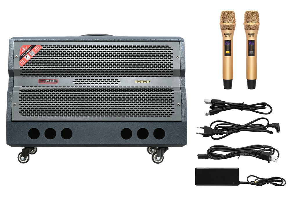 Loa karaoke xách tay BOBOS BM-348XT 1200W Màu Đen - Xám