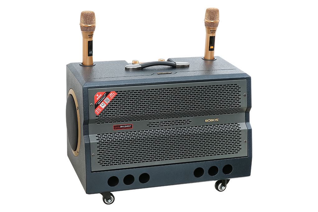 Loa karaoke xách tay BOBOS BM-348XT 1200W Màu Đen - Xám
