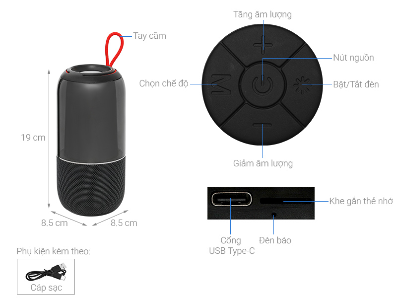 Loa Bluetooth Rezo Ledmi K310
