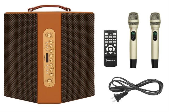 Loa kéo karaoke Sumico Hexagon 150W Màu Nâu