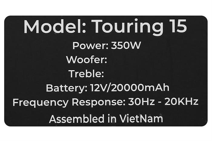 Loa kéo Sumico Touring 15 350W Màu Nâu