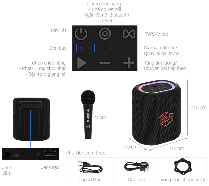Loa Bluetooth Alpha Works AW- SONIK Plus