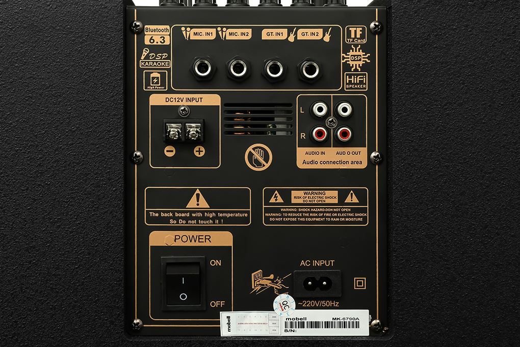 Loa kéo karaoke Mobell MK-6790A 800W Màu Đen