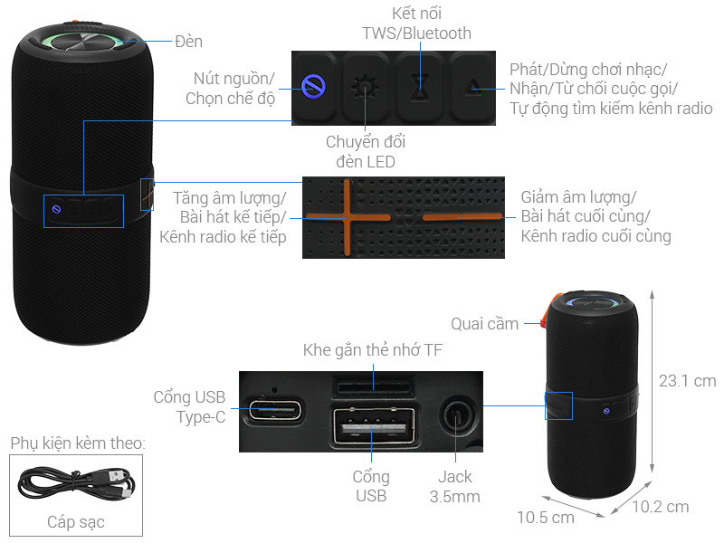 Loa Bluetooth Rezo Wave Pro