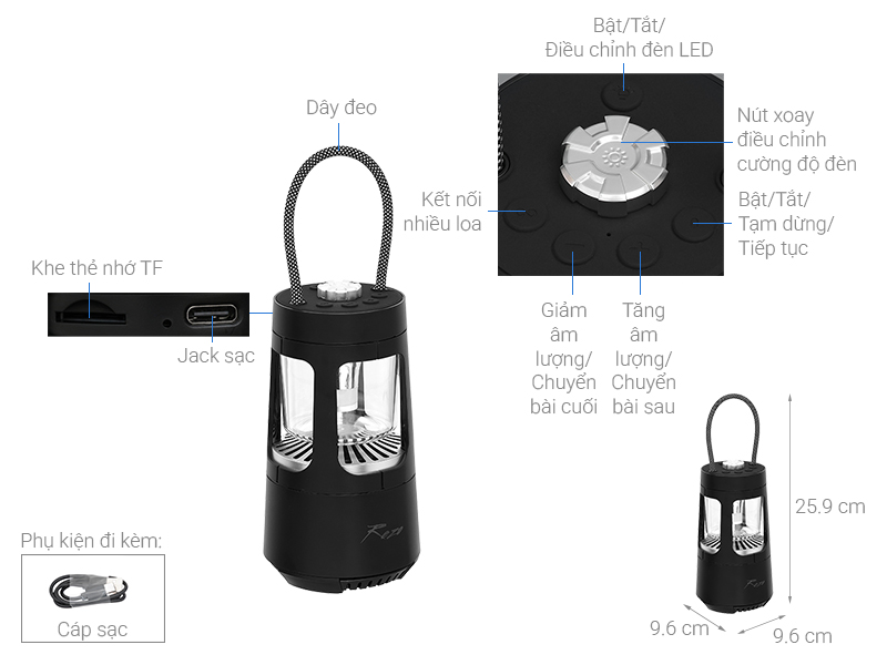 Loa Bluetooth Rezo LightCamp