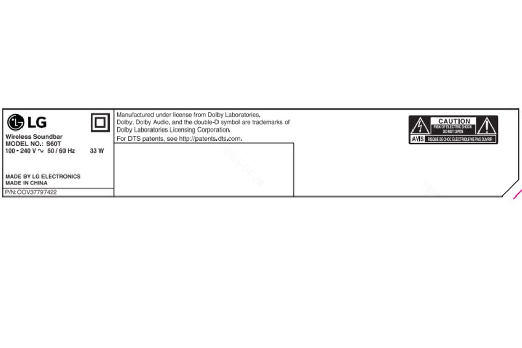 Bộ loa thanh LG S60T 340W Màu Đen