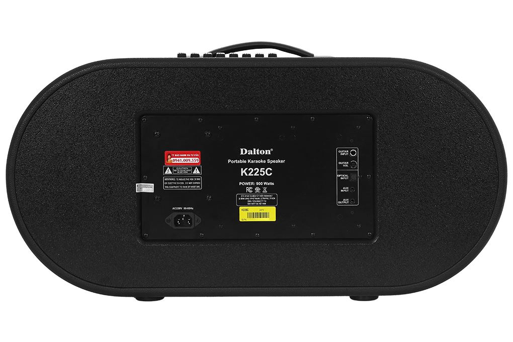 Loa karaoke xách tay Dalton K225C 900W Màu Đen