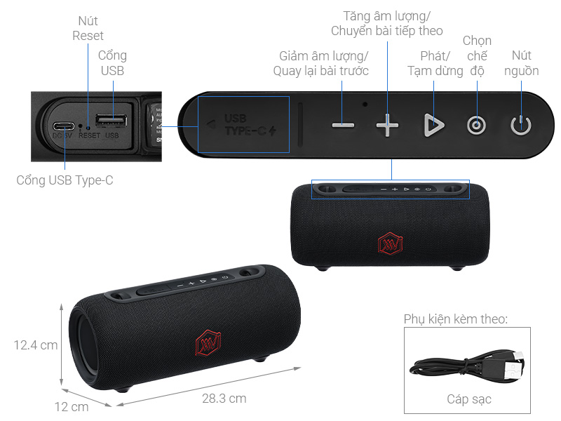 Loa Bluetooth Alpha Works AW-IKON12