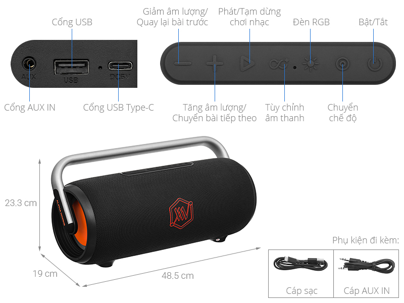 Loa Bluetooth Alpha Works AW-IKON30