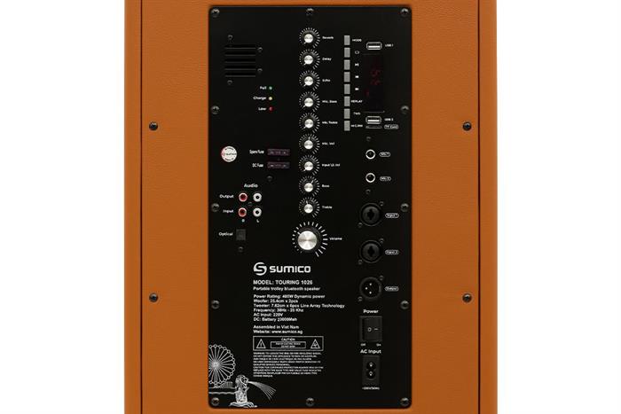 Loa kéo Karaoke Sumico Touring 1026 400W Màu Nâu