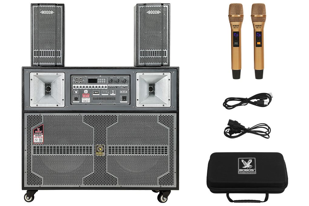 Loa kéo karaoke BOBOS BS-989 2500W Màu Đen
