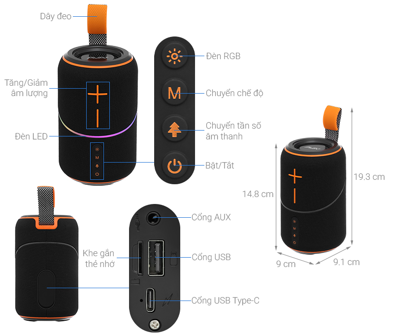 Loa Bluetooth AVA+ Freego F60