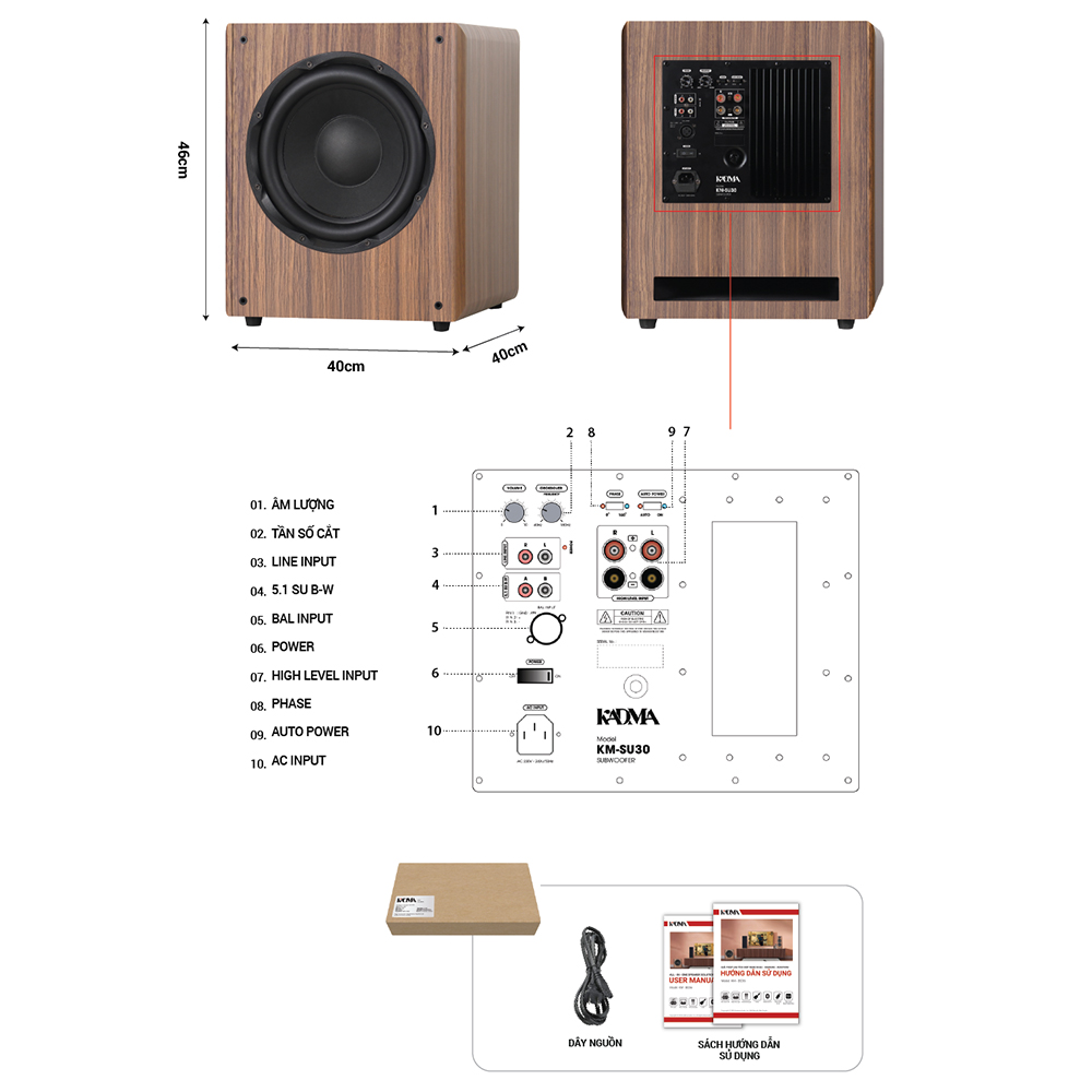 Loa siêu trầm KADMA KM-SU30