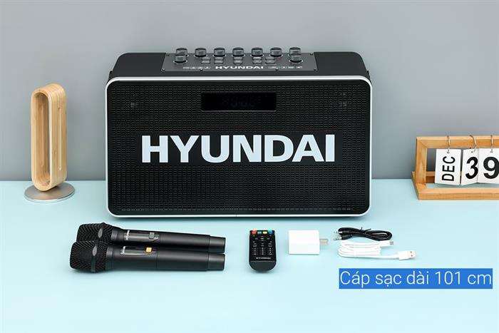 Loa Bluetooth karaoke Hyundai H9S 300W Màu Đen