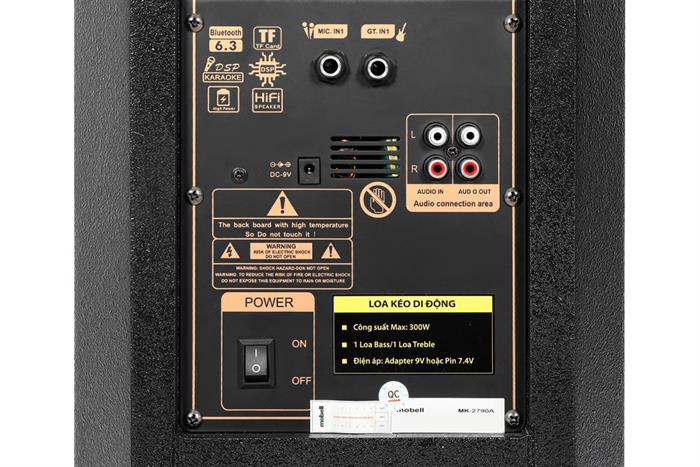 Loa karaoke xách tay Mobell MK-2790A 300W Màu Đen
